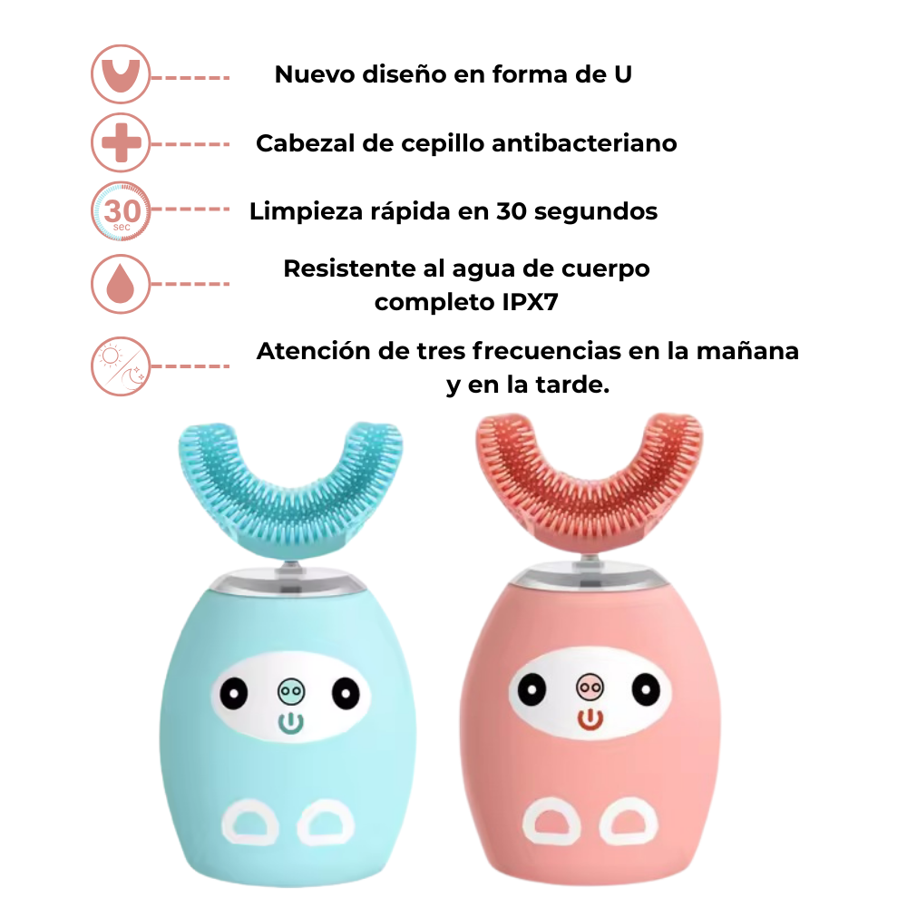 Cepillo de dientes eléctrico para niños de 2 a 7 años